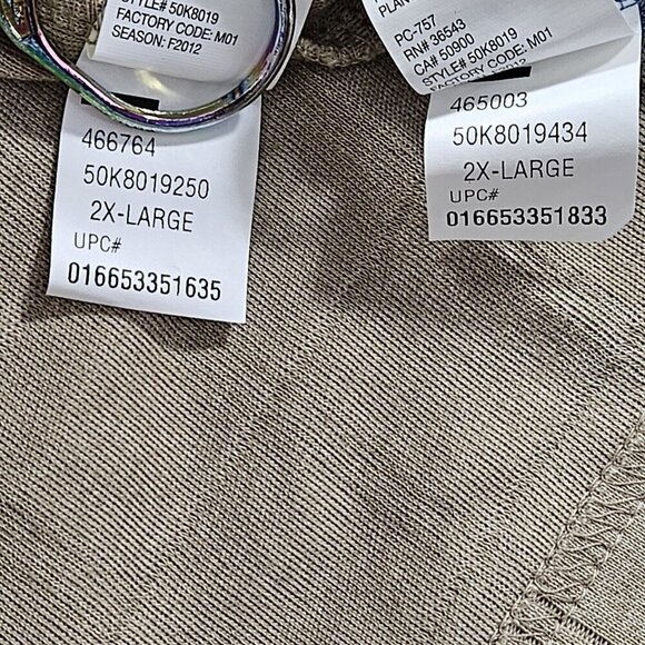 Van Heusen Polo Shirt Men XXL Lot of 2 Blue Beige LS Button Knit Normcore Casual - Picture 14 of 16